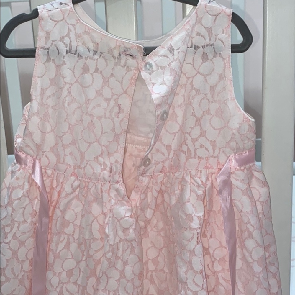 Pink beautiful lace dress 18 month! - Picture 3 of 4